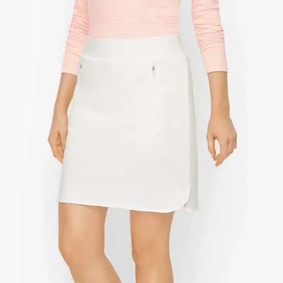 Talbots XL Everyday Stretch Skort Bright White Cotton Blend